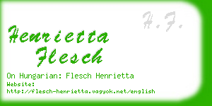 henrietta flesch business card